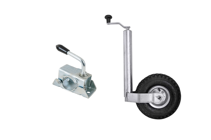 Roda guia com grampo KNOTT TK48+LB48 150kg 48mm 500-720mm