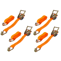 Conjunto de quatro cintas de transporte UNITRAILER laranja de 5m/35mm/2t com tensor.