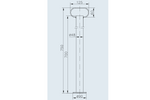 Suporte fixo WINTERHOFF RSR48-700 para reboque plataforma de 150 kg, 48 mm x 700 mm