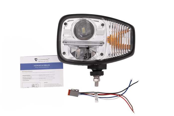 Faróis de LED TT Technology TT.16611-L+TT.16611-P com 3 funções, 23 LEDs, 2350lm (esquerdo + direito) para JCB/Cat/Manitou/Volvo/Terex