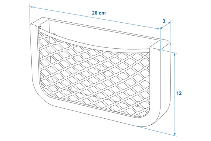 Bolsa de armazenamento em tela ProPlus 230038 com moldura, 200x120mm