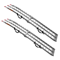 Rampas dobráveis ​​UNITRAILER ALR002 em alumínio para reboques, 221 cm, 680 kg, com cinta, conjunto de 2 unidades.