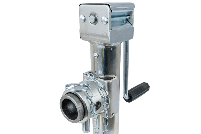 Suporte extensível com adaptador UNITRIALER TJ5001+TJ5002A para reboque plataforma de 1300 kg (364-614 mm)
