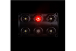 Lâmpada LED HORPOL LWD2157/CZ de 900lm preta para interior de carro com interruptor e diodo vermelho.
