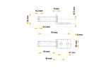 Dobradiça lateral com suporte UNITRAILER BSCH 10-270+BSCHG 10-A, conjunto completo para montagem lateral em reboque.