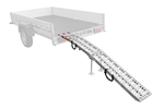 Rampa dobrável UNITRAILER ALR003 em alumínio para reboque, 221 cm, 340 kg, com cinta e suporte.