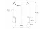 Grampo quadrado DROMET tipo C, M12, 62×117mm