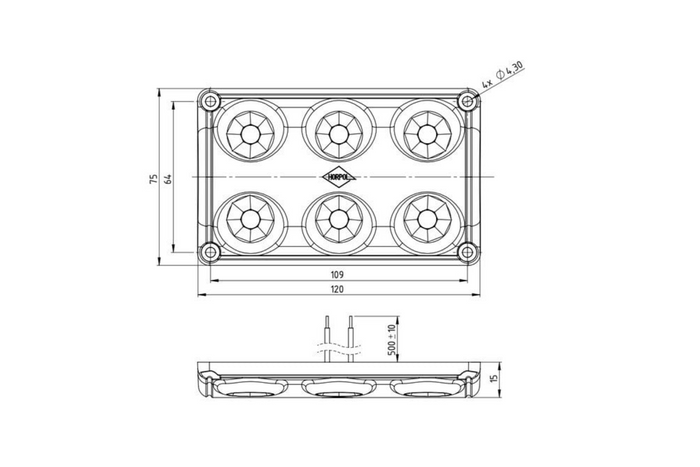 Lâmpada LED HORPOL LWD2325 720lm para interior de carro