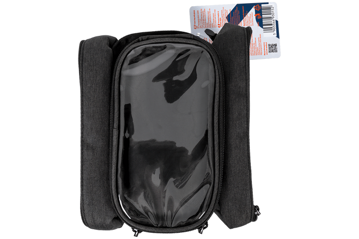 Bolsa de quadro para bicicleta PROFEX 93015 com 2 bolsos e compartimento para celular