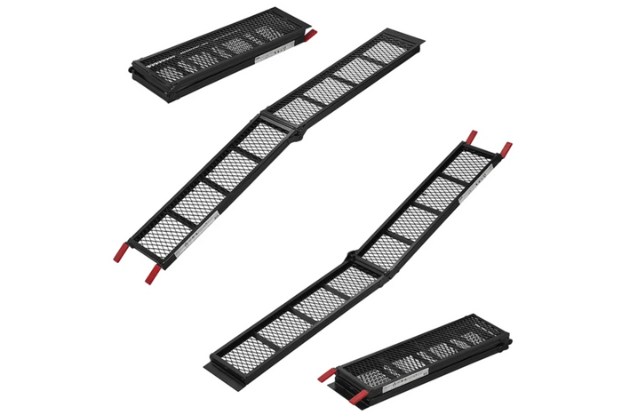 ProPlus 390094 rampas dobráveis de aço para reboques, 203 cm, 680 kg, conjunto de 2