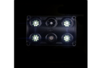 Lâmpada LED HORPOL LWD2157/CZ de 900lm preta para interior de carro com interruptor e diodo vermelho.