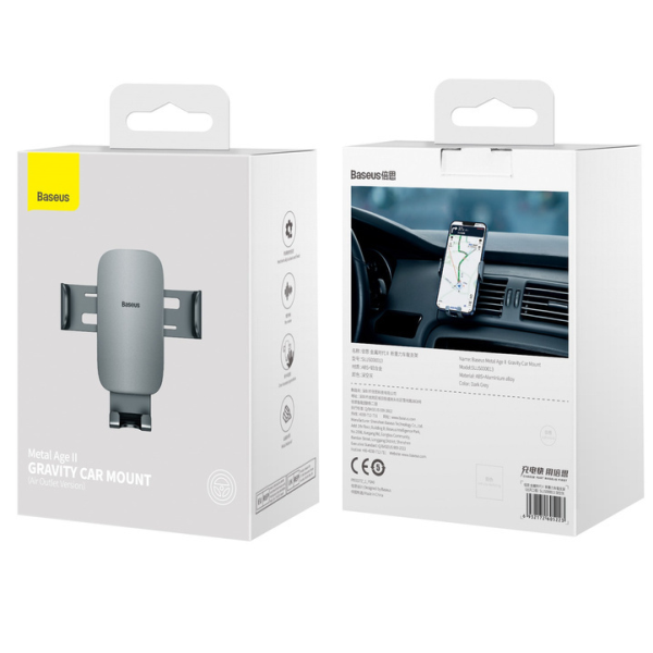 Suporte de carro BASEUS Metal Age II para saída de ar, ajustável