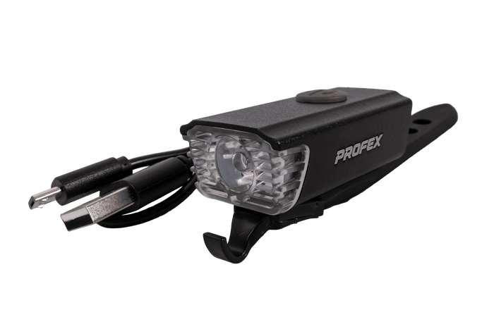 Luz dianteira para bicicleta PROFEX 82004 Pro Alu Li-Pol USB