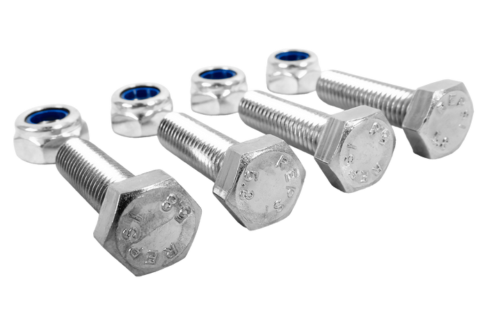 Conjunto de 4 parafusos sextavados M8x30 e 4 porcas autotravantes M8 MARCOPOL classe de parafuso 5.8 DIN933