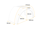 Para-lama duplo para reboque 15-16" DOMAR DK3120 arco de roda plano 1000/510mm com aro branco