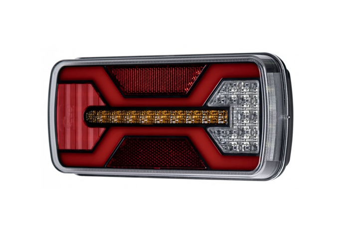 Lanternas traseiras KAMAR X-SPIDER L2430+L2431 com encaixe de baioneta de 5 pinos e 7 funções (esquerda + direita).