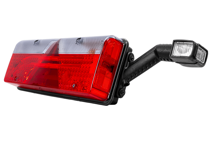Lanternas traseiras de LED ASPÖCK EUROPOINT III com encaixe de baioneta 7PIN ASS2 e buzina, 7 funções (esquerda + direita).