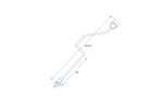 Manivela para suporte extensível ProPlus 360025 para reboque 620mm 19mm