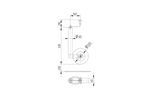 Roda guia com grampo KNOTT TK60+KLE60 250kg 60mm 530-760mm