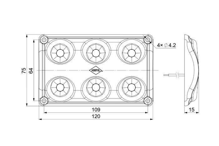 Lâmpada LED HORPOL LWD2185 de 180lm para interior de carro