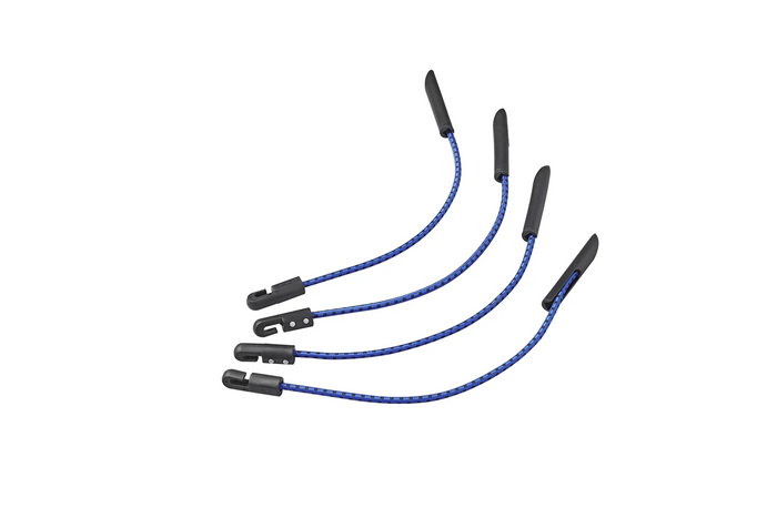 Conjunto de quatro clipes de lona ProPlus 342180, cordas flexíveis multifuncionais, 280 mm