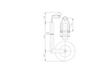 Roda guia com braçadeira de ferro fundido WINTERHOFF ST48-260LB+KLE48-G 150kg 48mm 500-710mm
